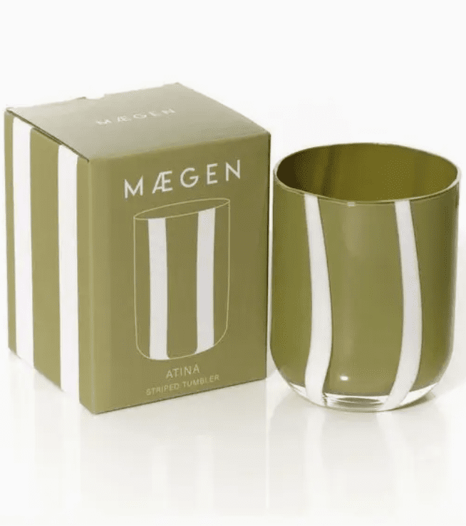 MAEGAN Atina Striped Glassware