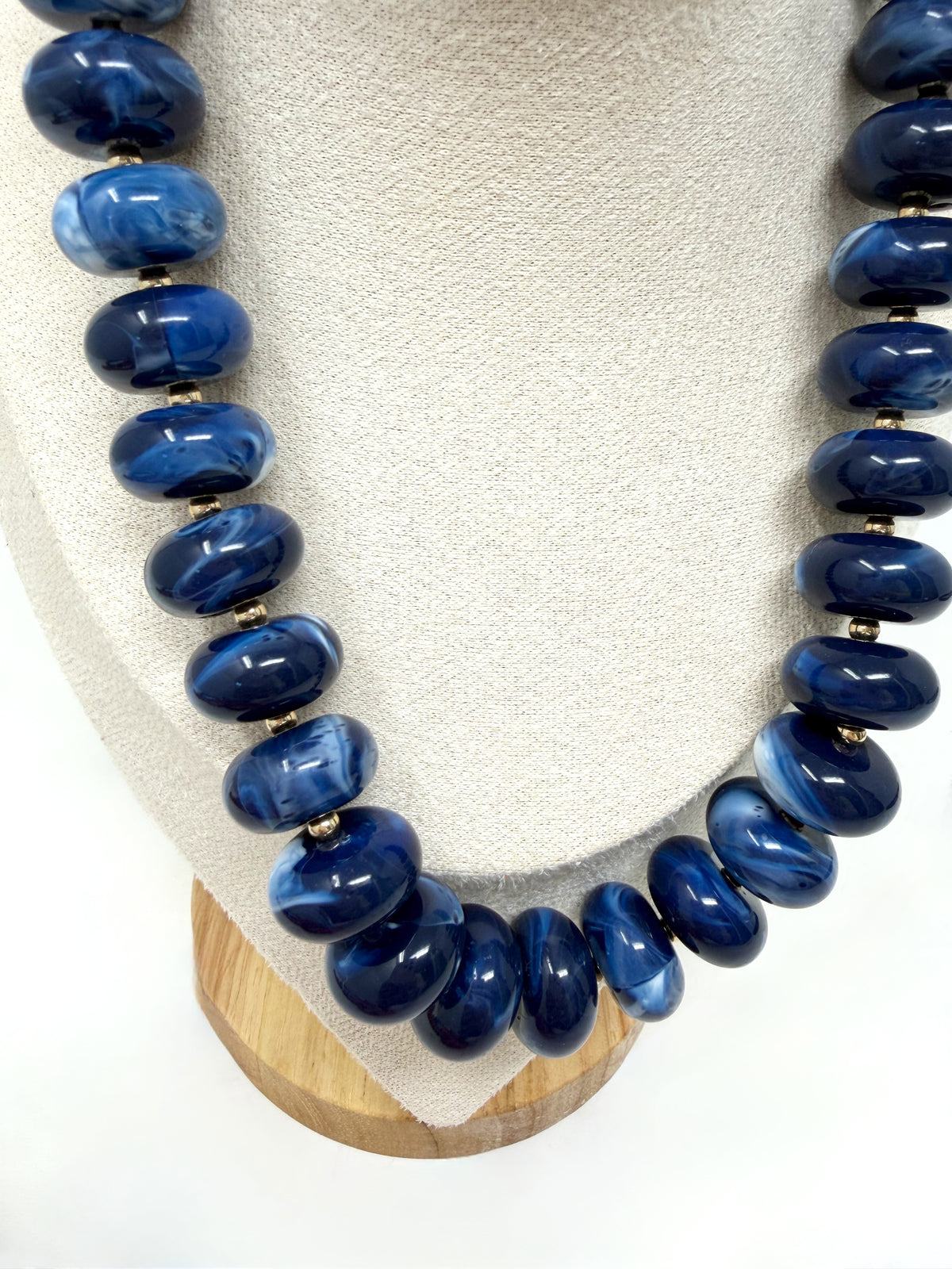 The Navy Liberty Chunky Beaded Necklace