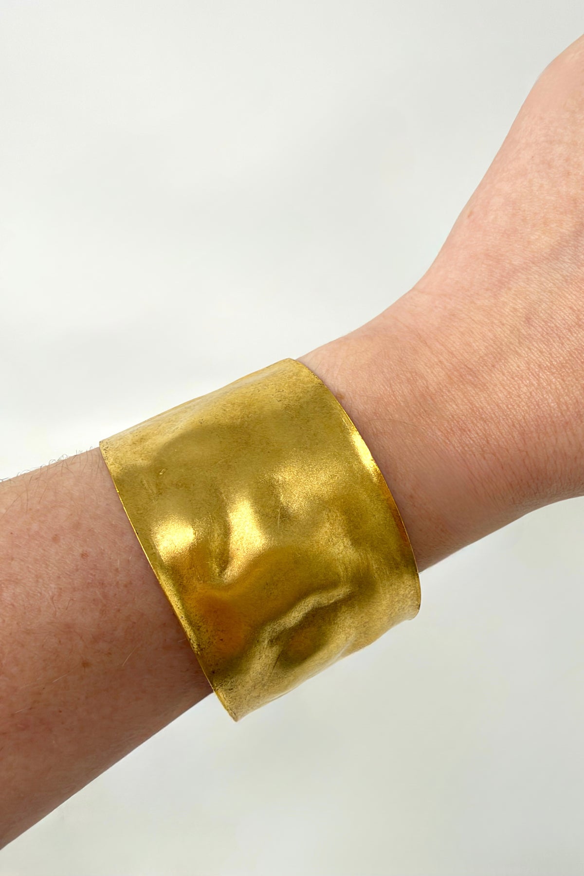 The Antique Gold Wrinkled Cuff Bracelet