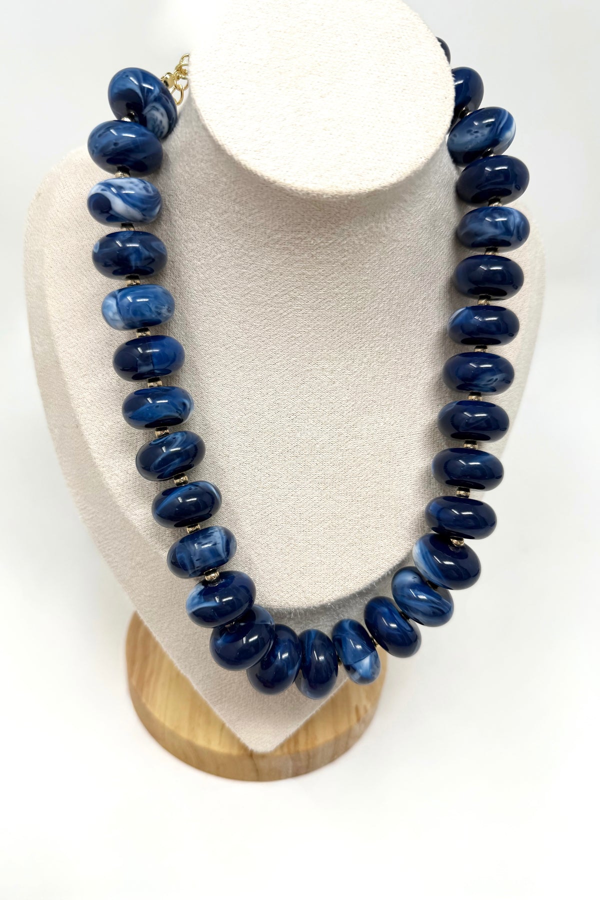 The Navy Liberty Chunky Beaded Necklace