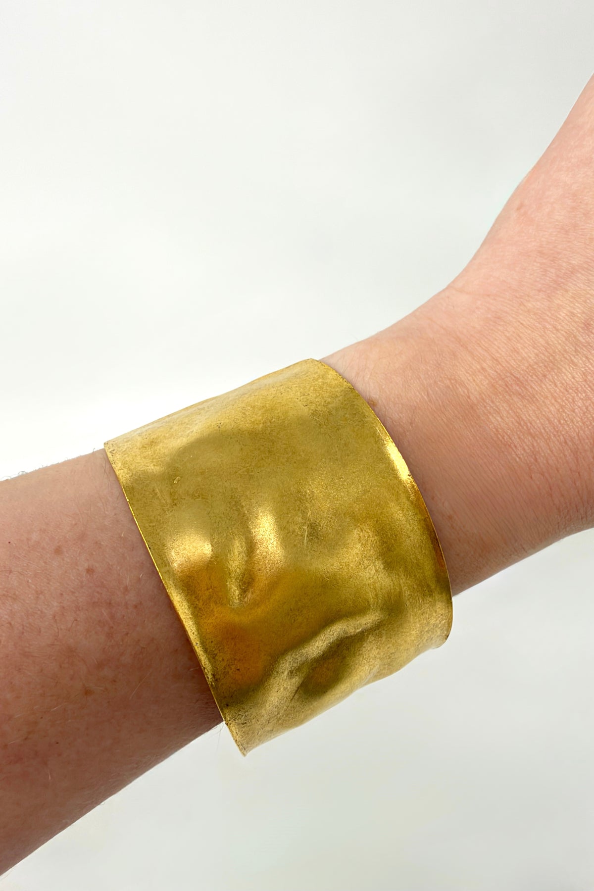 The Antique Gold Wrinkled Cuff Bracelet