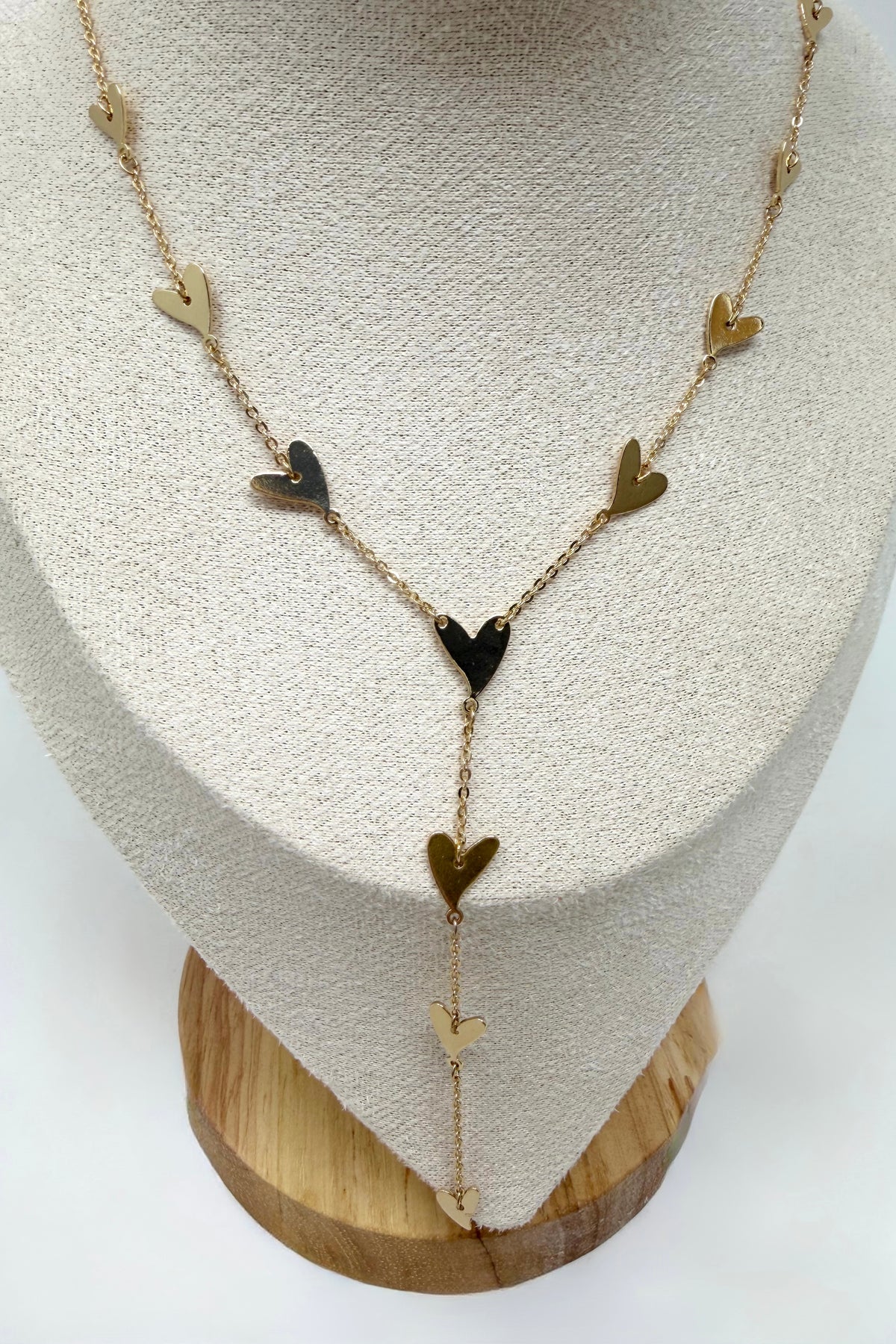 The Full Heart Station Y Chain Necklace