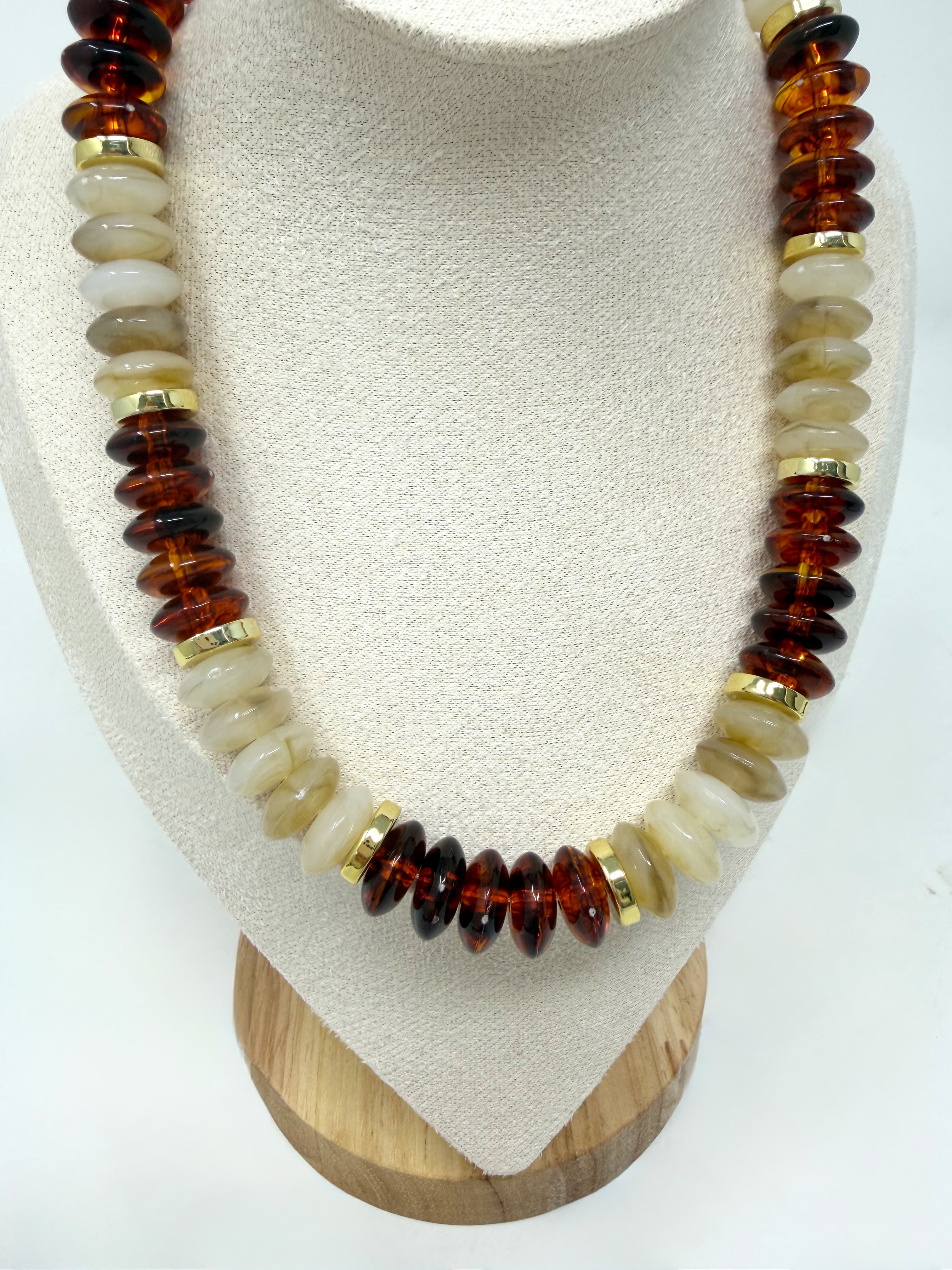 The Calloway Beaded Necklace Rust