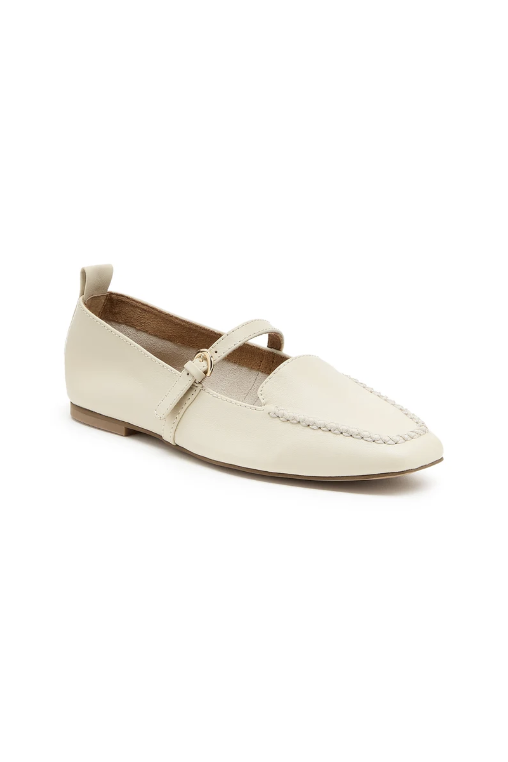 Kelsi Dagger Ferry Mary Jane Flats Shell