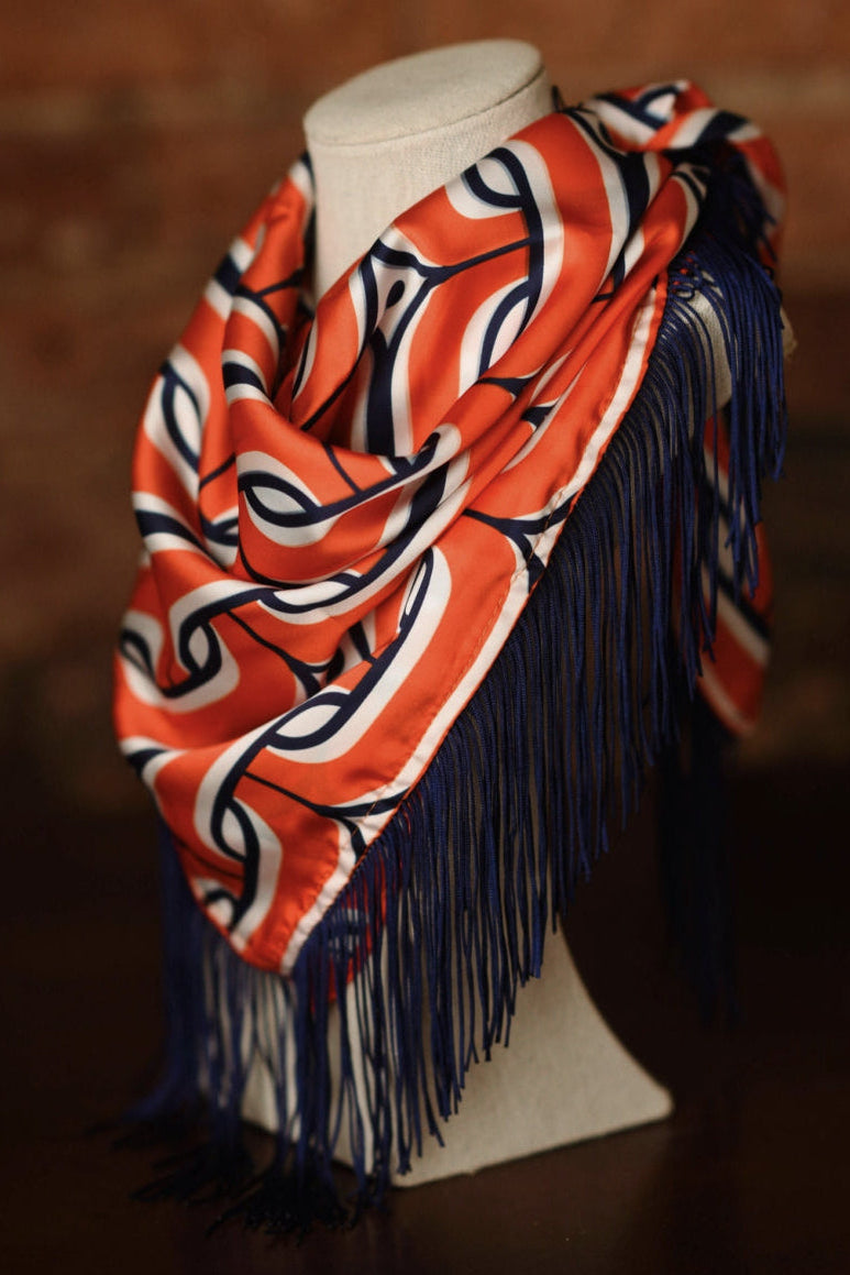 The Game Day Printed Fringe Scarf